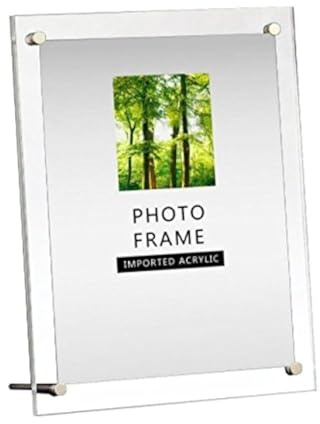 Modern Acrylic Photo Frame - Desktop/Free Standing (8x10 inch)