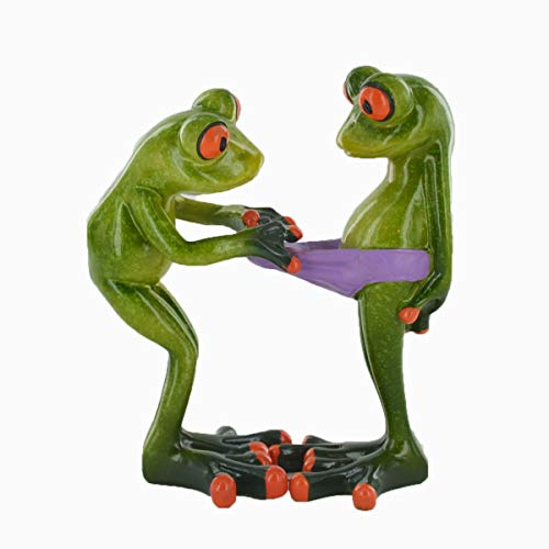 Prezents.com Comical Frogs - Cheeky Pants Small Resin Figurine Great For Home Gift