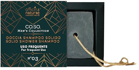 Officina Naturae | Doccia Shampoo Solido ad Uso Frequente N°03, Profumo Fresco e Tonificante, 50g