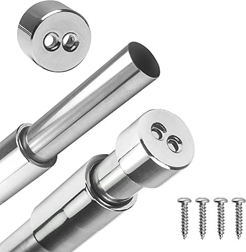 VL Extendable Wardrobe Rail 57-100 cm Fitting Stainless Steel Adjustable Clothes Rail Pole With Both End Sockets & Screws Heavy Duty Rust Resistant For Showers Balcony Windows & Ergonomic Bar Wardrobe