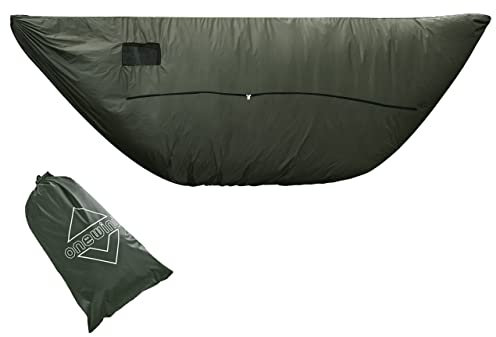 Onewind Premium Hammock Zipper Windsock for Zipper Netted Hammock, Wind Blocker, Lightweight and Wind-Resistant Protector for Cold Weather, OD Green