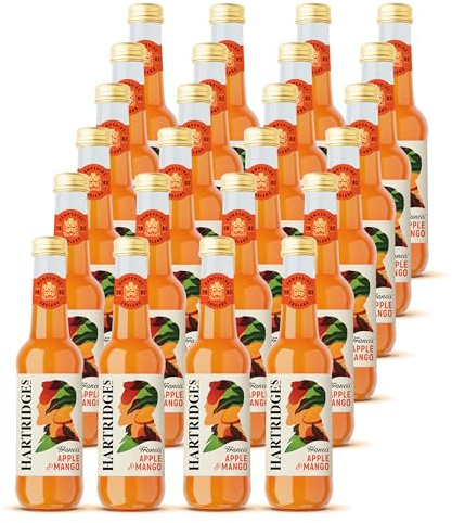 Hartridges | Apple & Mango Juice Drink Vegan | 24 x 275ml | Apple & Mango Juice blends crisp apple juice with the sweet, tropical flavour of ripe mango to create a smooth and.