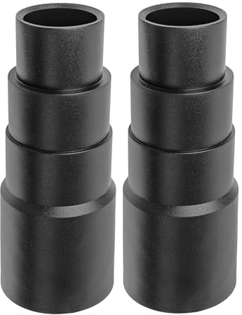 Universaladapter för dammsugare, 2 delar, svart, kompatibel med Bosch, Makita, Kärcher m.fl. 4-stegs med Ø 41-26 mm utvändigt, Ø 35-22 mm invändigt, adapter för reduceringsslang