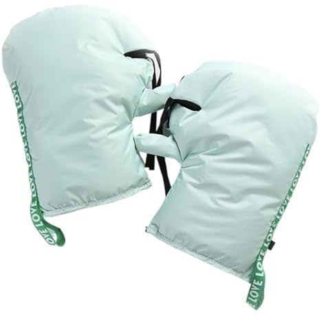 ZOLULA Gants de guidon Vélo Manchons imperméables à la Pluie Hiver Garder au Chaud Guidon poignée Gants for Moto Scooter Vélo VTT Électrique Tricycle Unisex-Adultes Vert M