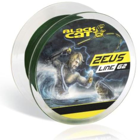 Black Cat Zeus Line G2-400m Fil de pêche tressé, diamètre/capacité de charge : 0,45 mm / 46 kg
