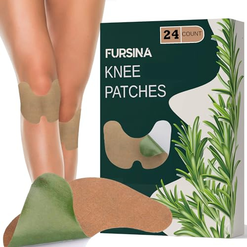 Knee Patches, Heat Patches for Bone on Bone, Wormwood Extract Knee, Back, Neck, Shoulder - Extra Strength Muscle Joint Product with Herbal Ingredients, Warming Herbal Plaster (24 Count)