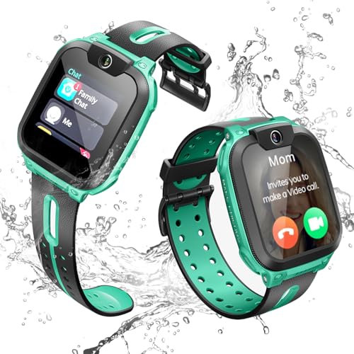 imoo Watch Phone Z1, 4G Kids Smartwatch Phone with HD video calling,Smart Watch for Kids with GPS real-time positioning and IPX8 Water Resistance (Green)