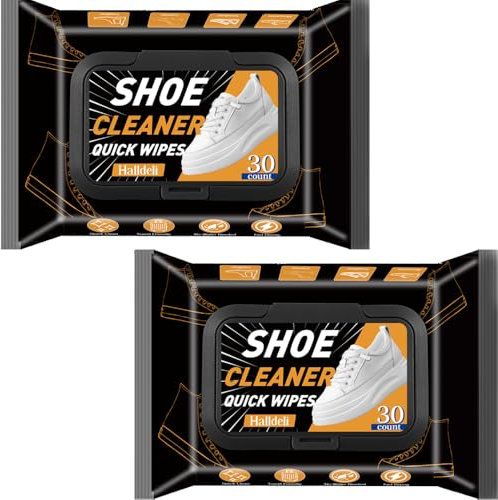 Shoe Wipes, 30 Pcs Sneaker Wipes for Shoes, Sneaker, Leather, Trainer, Canvas, White Shoe Cleaner Removes Dirt, Stains, Dust, Quick Trainer Cleaner Portable for Travel
