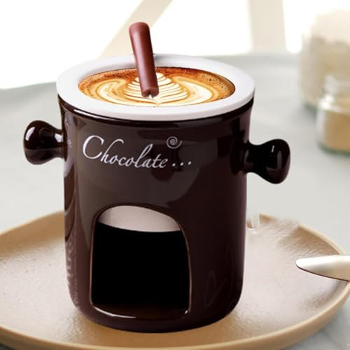 Chocolate Fondue Pot Small Pot Mugs Set