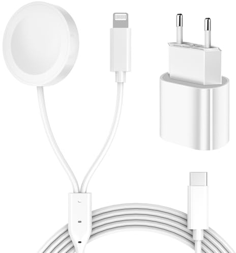 Upgraded Schnellladekabel für Apple Watch iPhone und iPad, Multi 5.0ft iWatch Ladegerät mit USB C Schnellladegeräte für iWatch SE/8/7/6/5 & iPhone & iPad[Reise Essentials]