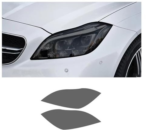 YLWDKORR Pellicola Protettiva fari Auto per Merc&edes B&Enz Classe CLS W218 2012-2016 2017 Pellicola fari Auto, Luce Anteriore, Trasparente, annerito, Adesivo Protettivo Esterno