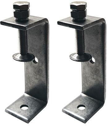 Ponezg 2 morsetti a C da 65 a 95 mm, regolabili, aperture per pino in acciaio inox C, morsetti a vite, piccoli morsetti a vite in metallo, morsetti a morsetto, morsetto da tavolo M8 M10, set di