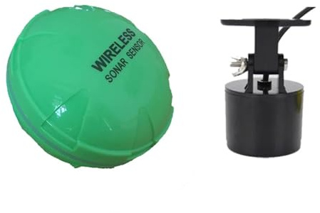 Tragbarer Fischfinder mit Bluetooth, kabelloses Echolot, Sonar-Sensor, Tiefen-Fischfinder for das Angeln im See(Double sonars)