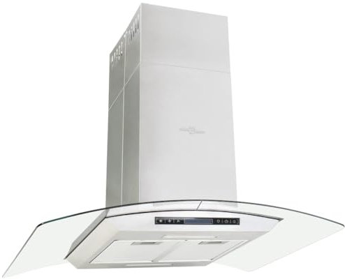 Hotte îlot avec écran tactile LCD et capteur 90 cm 756 m³ h LED