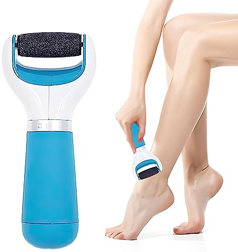 Retoo Elektrischer Hornhautentferner für seidig weiche Füße, Fußschleifer, Hornhaut Entfernung, Fußpflegegerät für Fußpflege, Electric Foot File, Hornhautfeile, Hornhautraspel (Blau 16.5x7.2)