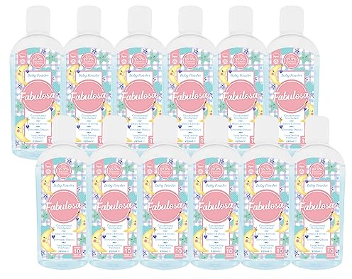 Fabulosa 4 in 1 Concentrated Antibacterial Disinfectant All Purpose Cleaner, 220ml, 12 pack, Bliss Baby Powder