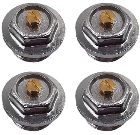 4PCS 1/2 Bleeding Air Vent, Manual Radiator Air Vent Bleed Plug Valve Replacement Accessories for Heating System