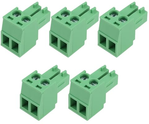 Create idea 5 Stück Steckbarer PCB Anschlussstecker mit 3,81mm Rastermaß Ersatzteil NCE Netzstecker 2 polige Klemmenblöcke Steckbare Anschlüsse Geeignet für PowerCab Anschlussplatine (PCP) Heimwerker