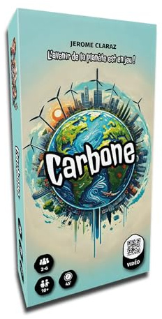 Carbone – Jeu de Société Stratégique et d’Ambiance • Semi-Coopératif avec Bluff et Diplomatie • Jeu de Cartes dès 10 Ans • 2 à 6 Joueurs • Parties 45 Min • Idée Cadeau Famille et Amis