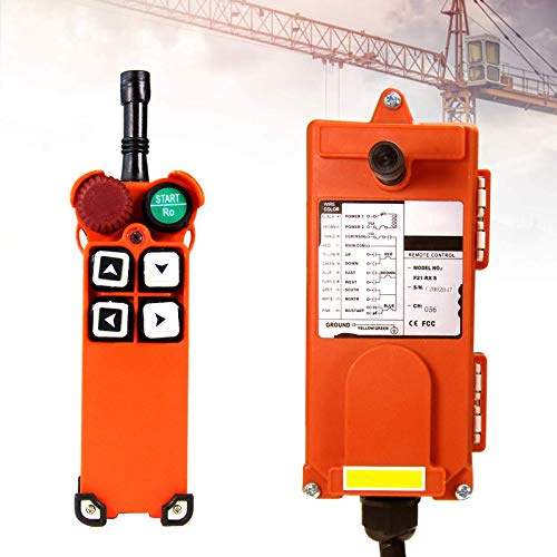 MXBAOHENG 220V Industrial Crane Controller Wireless Hoist Remote Control for Hoist/Crane/Driving Control with 4 Buttons F21-4S 1 Transmitter & 1 Receiver