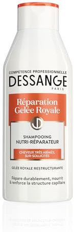 DESSANGE - Shampoing Nutri-Réparateur Réparation Gelée Royale - Formule Enrichie En Gelée Royale Restructurante - Nourrit & Renforce La Fibre - Pour Cheveux Très Abîmés, Sur-Sollicités - 250 ml