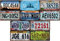 - Lote de 10 Placas de matrícula de automóviles de EE. UU. En Metal, con Efecto Envejecido, réplicas de Placas Americanas Reales (Old1 + Old2)