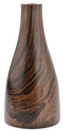 Aeravida 6-inch Artistic Grain Pattern Natural Mango Tree Wood Flower Vase | Mango Tree Wood Flower Vase | Handmade Home Office Table Vase| Flower Vases Decorative for Living Room (1PCS)