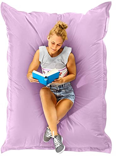 Green Bean© Poltrona a sacco XXL 140x180cm 380 Litri Bambini & Adulti Imbottitura Perle EPS Gigante Grande Esterno Lavabile Impermeabile Cuscino per sdraiarsi per pavimento Sedia Lilla
