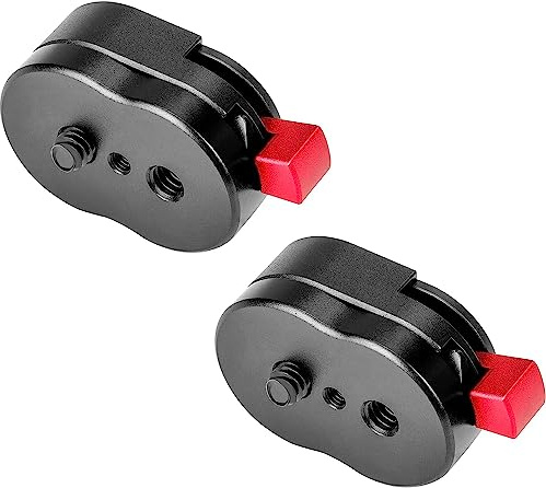 Koolehaoda Mini Quick Release Plate System with 1/4 Screw for Camera Tripod, Gimbal, Monopods,Video Monitors, Magic Arm, Flash Bracket, Stabilizer -(2 packs) | for GoPro DJI Insta360 AKASO Action Cameras, Video Monitor, Magic Arm, Stabilizer, Lights Super, Tripod and Monopod