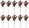 CYIOU 10 Piezas Ramas Pino Navidad Acebo Pino Artificiales Tallos Spray de Nieve Aerosol con Conos Pino Usado para DIY Navidad DecoracióN Guirnalda Boda Fiesta Adornos