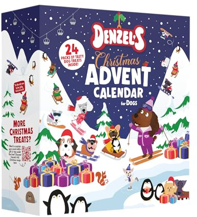 Denzel's Jumbo Christmas Dog Advent Calendar 2025 - All Natural Christmas Dog Treats - 292g