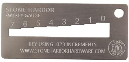 Stone Harbor Hardware Key Gauge for KW Keys, Keying Tool