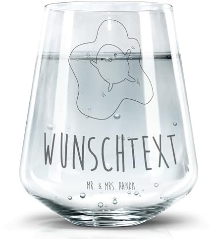 Mr. & Mrs. Panda Glas personalisiert Spiegelei Ei - Personalisierte Geschenke, Personalisiertes Wasserglas, Lustige Sprüche, Becher mit Namen, Liebe, Schön, Gravur, Tag, Glücklich