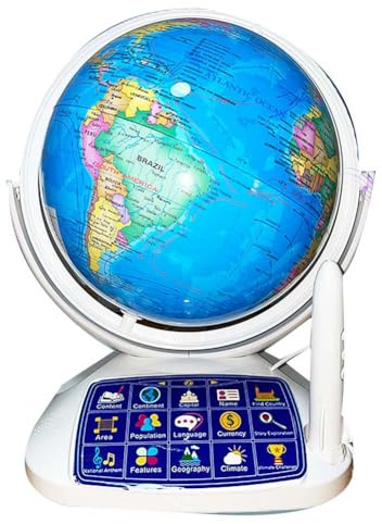 Yominerr AR-Globus für Kindererziehung, Sprechender Interaktiver Globus, Frühkindliches Lernen, Integrierter Lichtglobus mit Sternbild