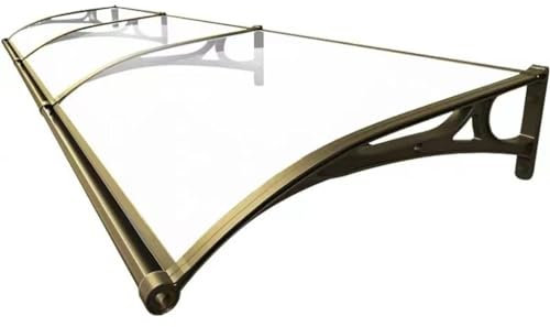 Vordach Für Haustür,vordach Haustür Glas, Polycarbonat- Überdachung Haustür,vordach Haustürdach Pultvordach,für Draußen Haus Balkon Garage Fenster,E-120x100cm/47