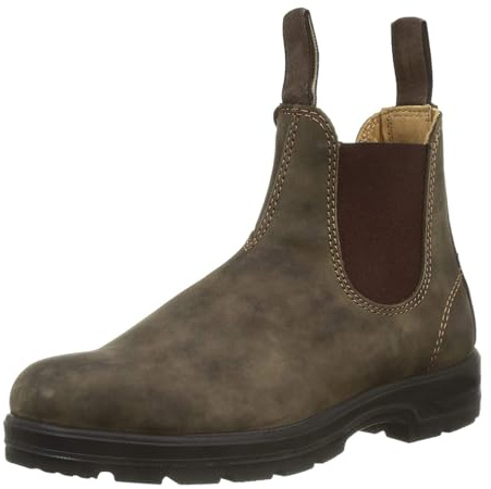 Dcbdx Homme Bottines Chelsea Bottes de Cow-Boy occidentales en Cuir Mode Classiques Antidérapant Chukka Boots légères Chaussure,Marron,43 EU