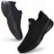 Giniros Zapatillas Slip On Running Hombre Zapatos Deporte Correr Jogging Caminar Bambas Deportivas Hombre Casual Gimnasio Fitness Gym Atlético Trekking Tenis Transpirables Sneakers, Negro 42EU