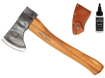 1844 Helko Werk Germany Traditional Wölfling Hatchet - Made in Germany Compact Ultralight Bushcraft Backpacking Hand-Forged Hatchet Head 0.75 lbs, Handle 10.5 in (Wölfling) #11325