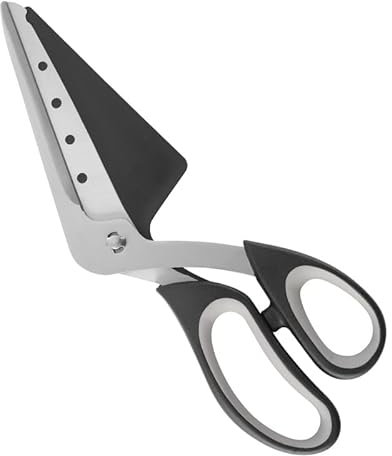 Ciseaux à pizza multifonctionnels avec cric intégré | couteau à pizza | couteau à pizza et couteau à pizza | ciseaux à pizza | lame extra tranchante en acier inoxydable | forme ergonomique