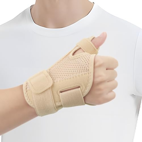 OWill Support de poignet et bandage de pouce pour droite et gauche et droite, orthèse de pouce, bandage de poignet léger pour l'arthrite, le kyste ganglion, le syndrome du canal carpien, récupération