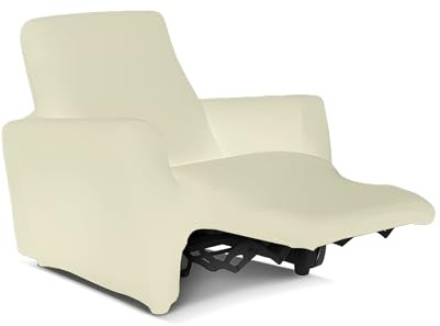 PARAMAISON Copripoltrona Relax Reclinabile, Fodera Elasticizzata Antimacchia Antigraffio Monoposto | Panna