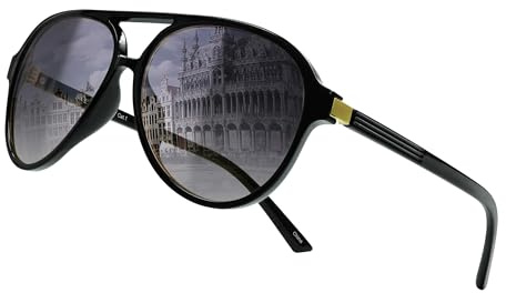 80Days Pilotenbrille – Klassischer Doppelsteg, Dezentes Metalldetail, UV400 Schutz