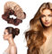 Bigodino per Boccoli, Bigodini Morbidi per Dormire, Heatless Hair Curler, Bigodini Pigri Senza Calore per Ragazze e Donne con Capelli di Media Lunghezza (Marrone)