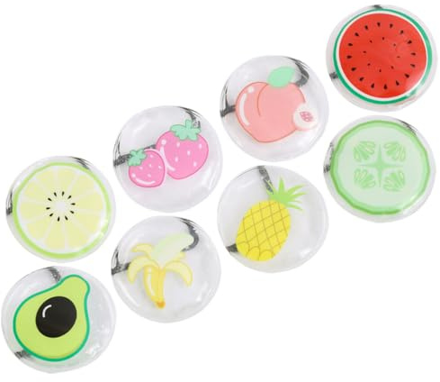 VALICLUD De Hielo Ojos De Frutas Refrescantes 8 Paquetes Redondos Alivio Para Fatiga Ocular, Reducción De Hinchazón y Ojeras Uso Veraniego Para Cuidado Ocular