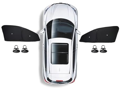 NITRIMS Pare-Soleil Toit Ouvrant pour Tesla pour Modèle 3 pour Highland 2024 Fenêtre Latérale Confidentialité Store Puits Lumière Filet D'ombrage Ouvrant Chaussette Vitre Voiture(F Side Suction)