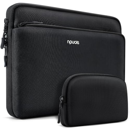 NPUOLS 15,6 Zoll Kombipaket Hülle Laptoptasche für 15-15.6 Zoll Lenovo Thinkpad Ideapad HP ASUS Acer Dell MacBook Pro 16 M5-M1, Leichte Schutzhülle mit L-förmigem Seitlich Geöffneten Vorderfach