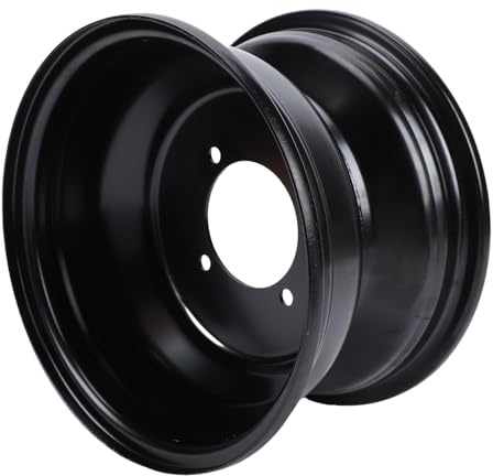 Sunydog Cerchione ATV 19x7-8, Ruota Anteriore da 8 Pollici con 4 Fori per Bulloni, Cerchio in Acciaio Ad Alta Resistenza per Tosaerba Go Kart Quad Dirt Bike Buggy Ride On, P
