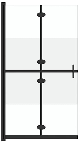 Vikbar dusch ESG frostad s 110 x 190 cm platsbesparande design modern badrumsavdelare enkel inllat vatten harts och funktion.