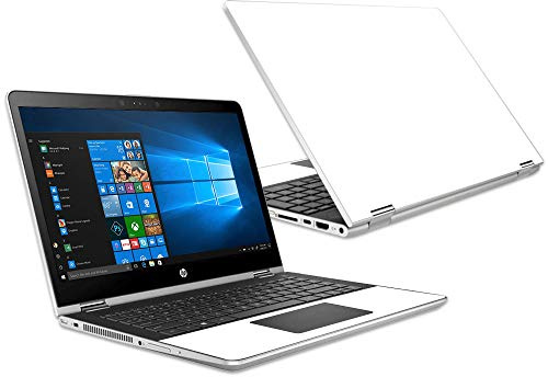 MightySkins Skin Compatible with HP Pavilion x360 15.6 (2018) - Solid White | Protective, Durable, and Unique Vinyl Decal wrap Cover | Easy to Apply, Remove, and Change Styles | Made in The USA