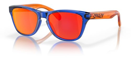 Oakley Frogskins XXS OJ9009 900906 48MM Crystal Blue/Prizm Ruby Square Sunglasses for Boys for Girls